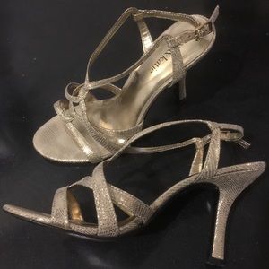 Kelly & Katie gold wedding high heeled sandals